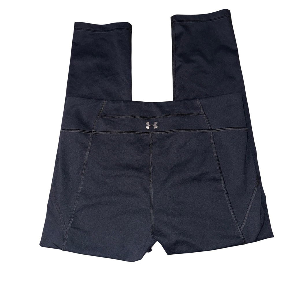Under Armour HeatGear Leggings Medium Black‎ Cropped Fitted Athletic Pants